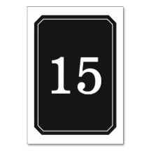 Black Simply Elegant Table Card