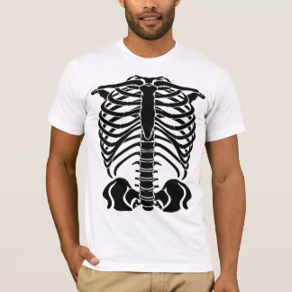 Black Skeleton Rib Cage T-Shirt