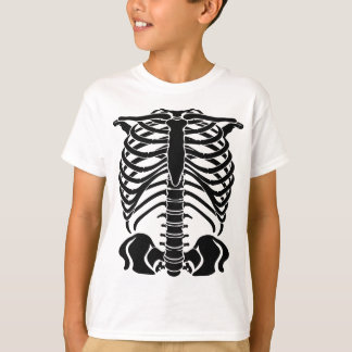 Black Skeleton Rib Cage T-Shirt