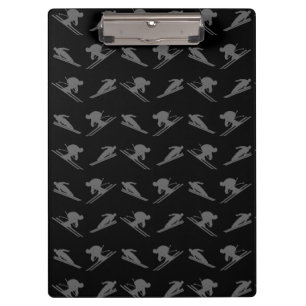 Black ski pattern clipboard