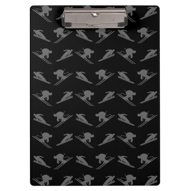 Black ski pattern clipboard (Front)