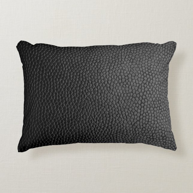 Black skin texture skin accent pillow (Front)