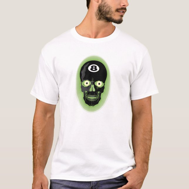 Black Skull 8 Ball T-Shirt (Front)