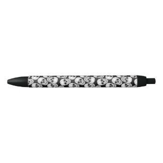 Black Skull Black Ink Pen