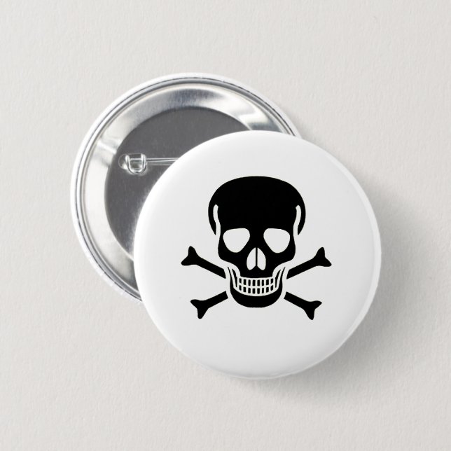 Black Skull button (Front & Back)