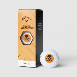 Black Skull Callaway Warbird orange golf balls 3pk