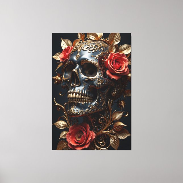 Black Skull  Canvas Print (Front)