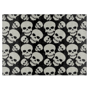 Black Skull Design Cutting Board