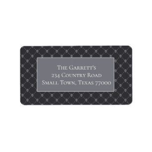Black Skull Fun Halloween Personalized Address Label