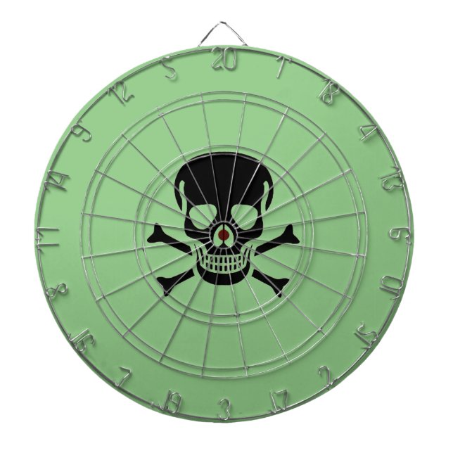 Black Skull green dartboard (Front)
