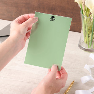 Black Skull green vellum papers Vellum Invitations