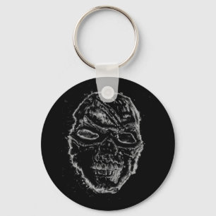 Black skull keychain