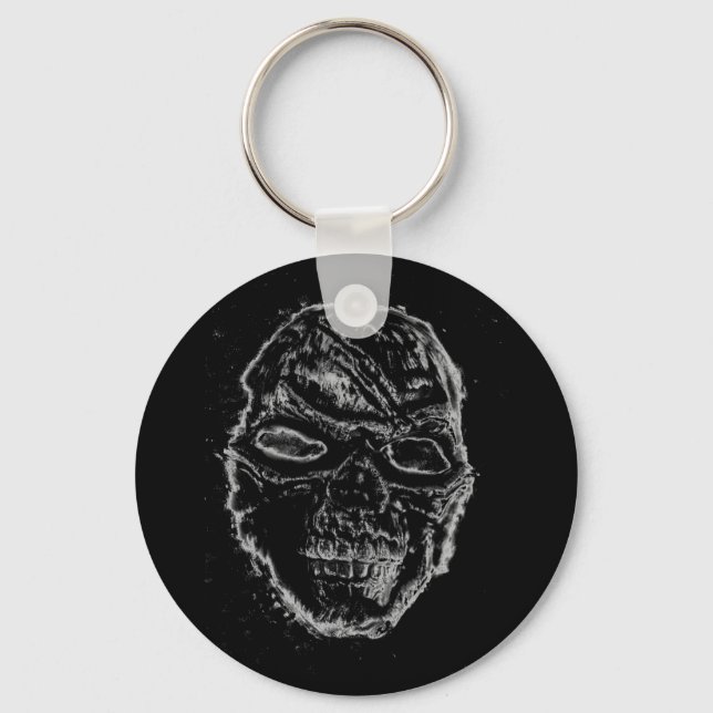 Black skull keychain (Front)