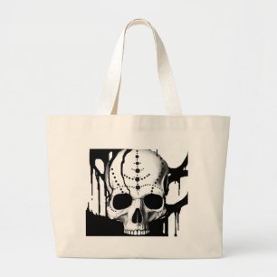 Black Skull Large Tote Bag