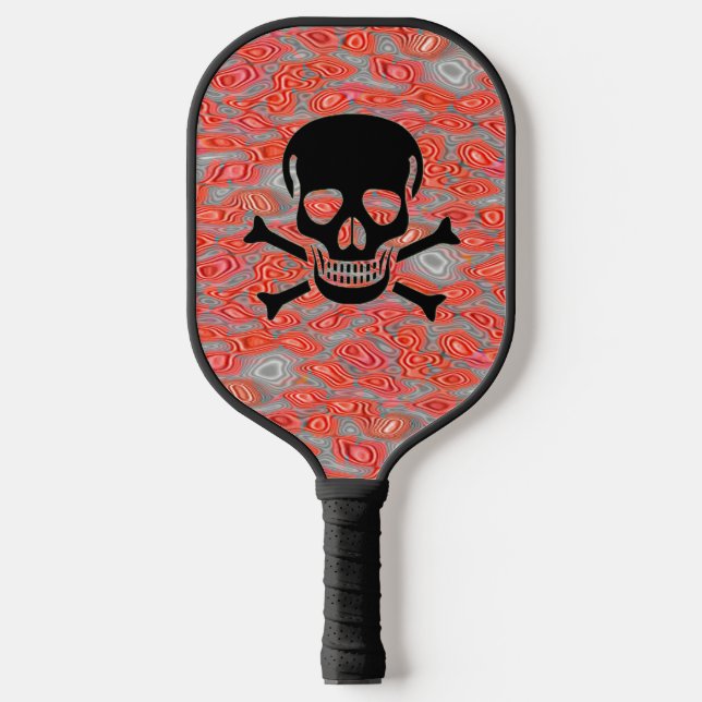 Black Skull Lava pickleball paddle (Front)
