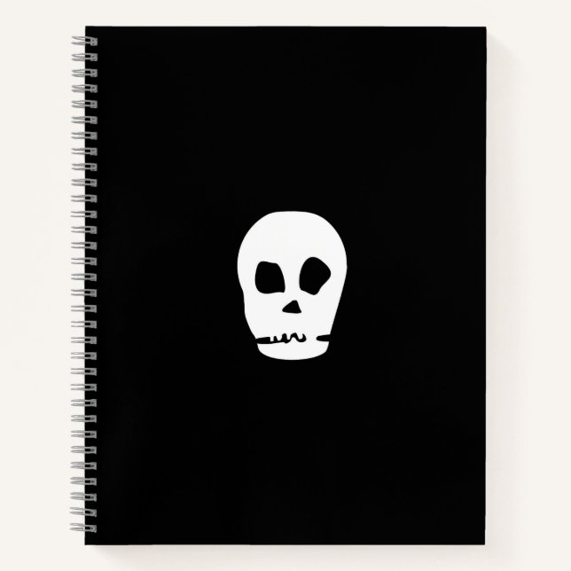 Black Skull Minimal Notebook (Front)