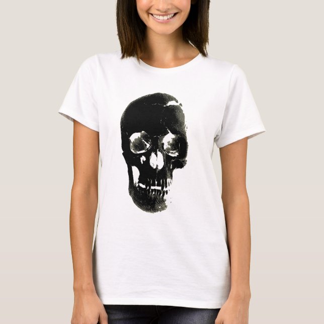 Black Skull - Negative Image T-Shirt (Front)