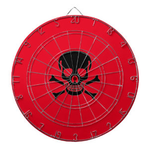 Black Skull red dartboard