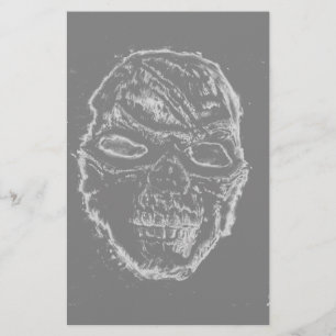 Black skull stationery
