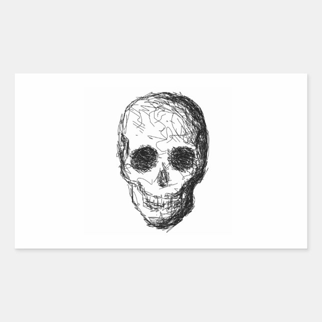 Black Skull. Sticker (Front)