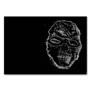 Black skull table number