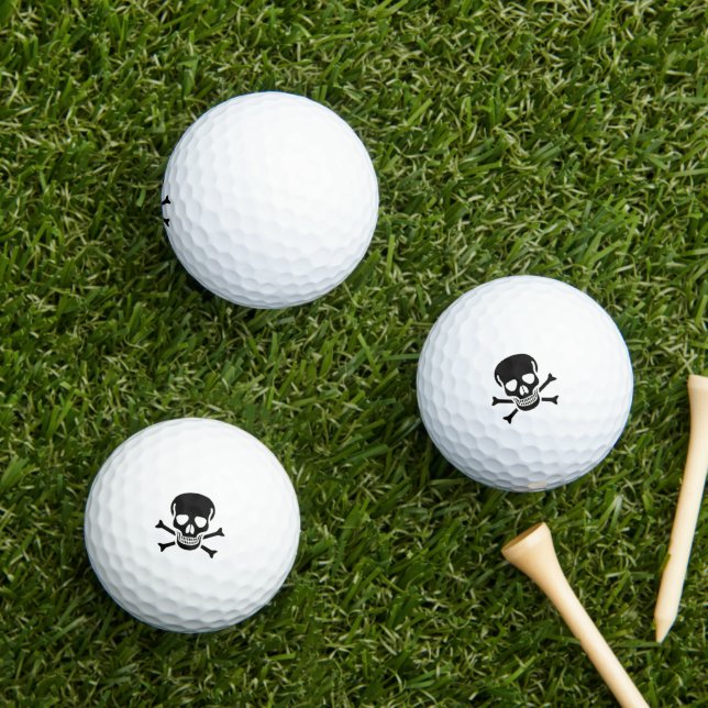 Black Skull value golf balls 3 pack (Insitu Grass)