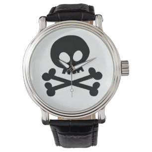 Black skull watch