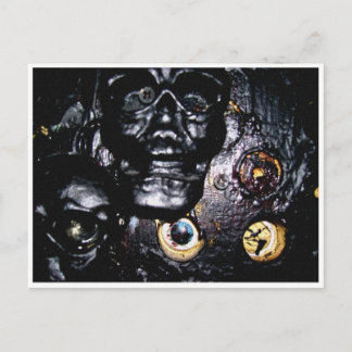 Black Skulls and Eye Sockets Postcard