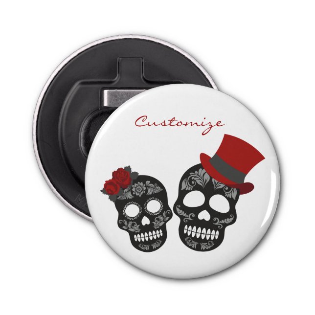 Black skulls Duo Thunder_Cove Bottle Opener (Front)