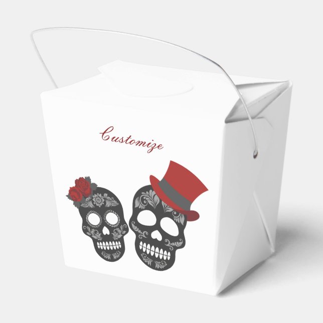 Black skulls Duo Thunder_Cove Favor Box (Back Side)