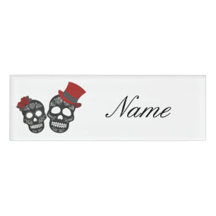 Black skulls Duo Thunder_Cove Name Tag