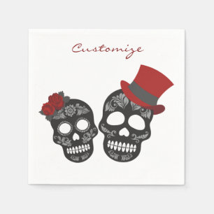 Black skulls Duo Thunder_Cove Napkin