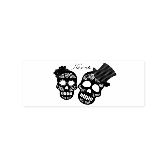 Black skulls Duo Thunder_Cove Rubber Stamp (Imprint)