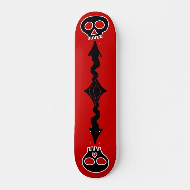 black skulls skateboard (Front)
