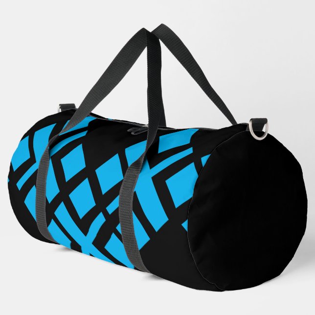 Black Sky Blue Duffle Bag (Left Corner)