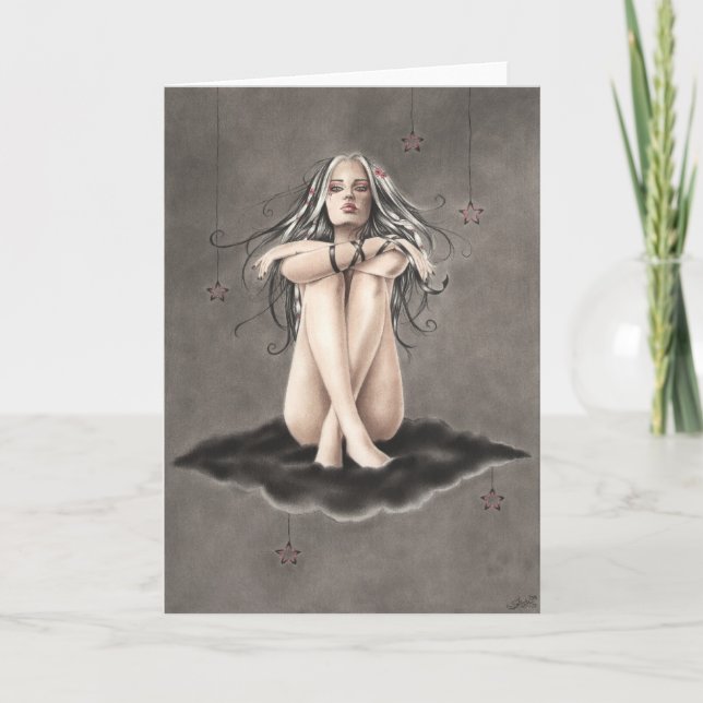 Black Sky Greeting Card (Front)