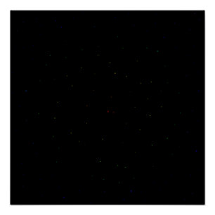 Black Sky Rainbow Stars Poster