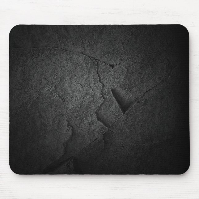 Black Slate Rock Mouse Pad (Front)