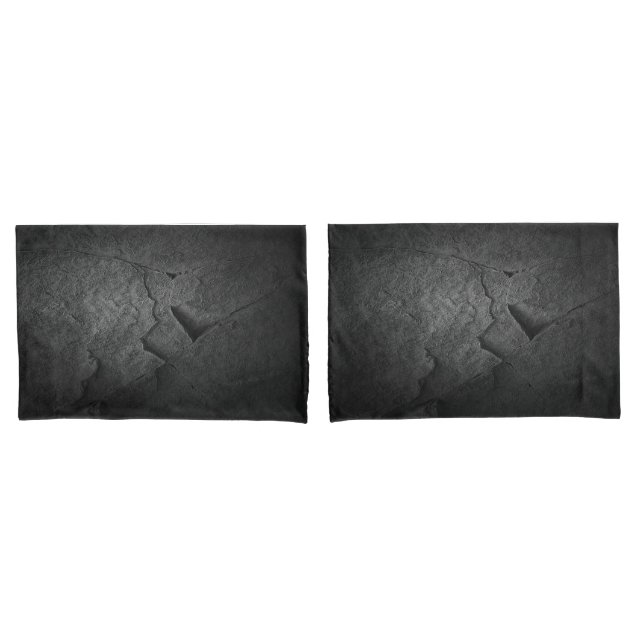 Black Slate Rock Pillowcase (Front-Set)