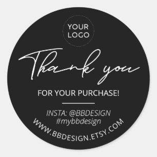 Black Small Business Thank you package sticker