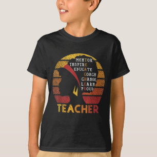 Black Smart Teacher Afro Love Melanin African Amer T-Shirt