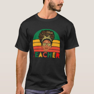 Black Smart Teacher Afro Love Melanin African Amer T-Shirt