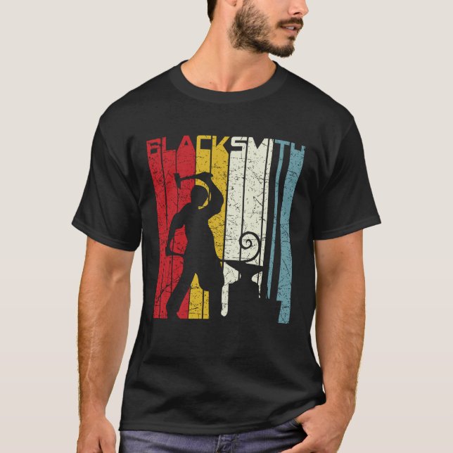 Black Smith Funny Blacksmith Vintage Tshirt Funny (Front)