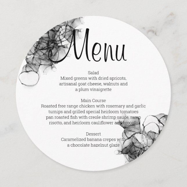 Black Smoke Menu  (Front)