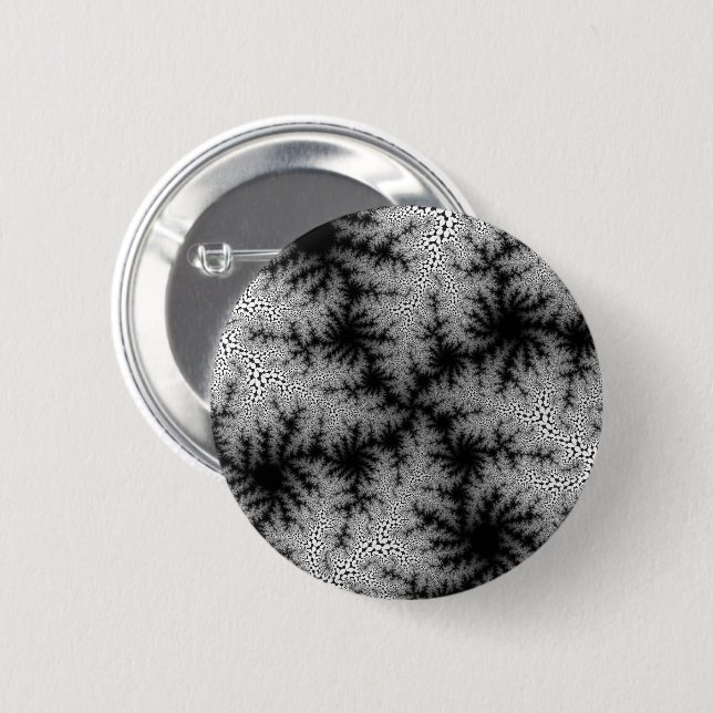 Black Smoke Speckle 2 Inch Round Button (Front & Back)