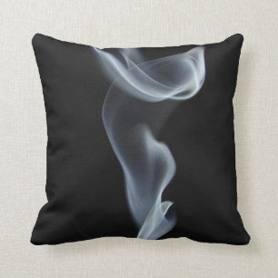 Black Smoke Throw Pillow