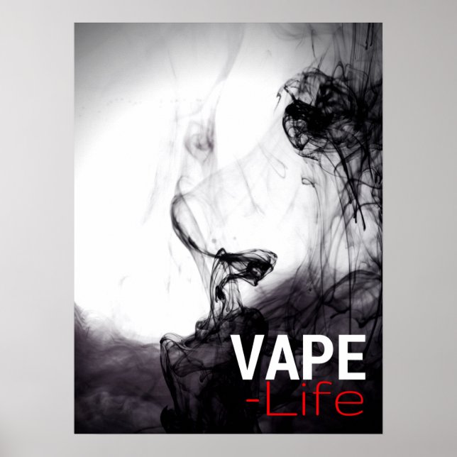 Black Smoke Vape Life Premium Affiches (Devant)