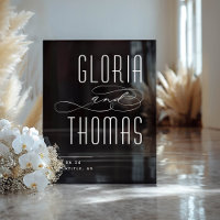 Black Smokey Moderne Minimaliste Mariage Accueil