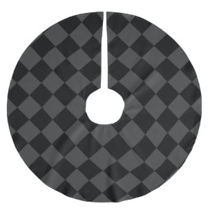 Black & Smoky Black Diamonds – Elegant & Timeless Brushed Polyester Tree Skirt