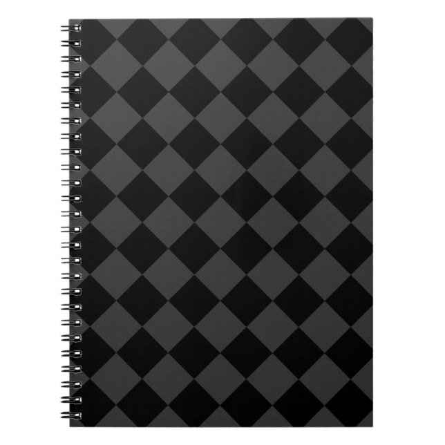Black & Smoky Black Diamonds – Elegant & Timeless Notebook (Front)